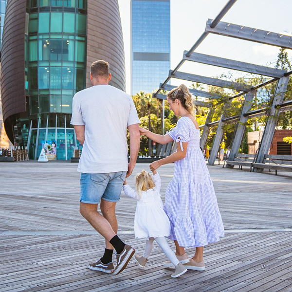 Perth family near the Bell Tower